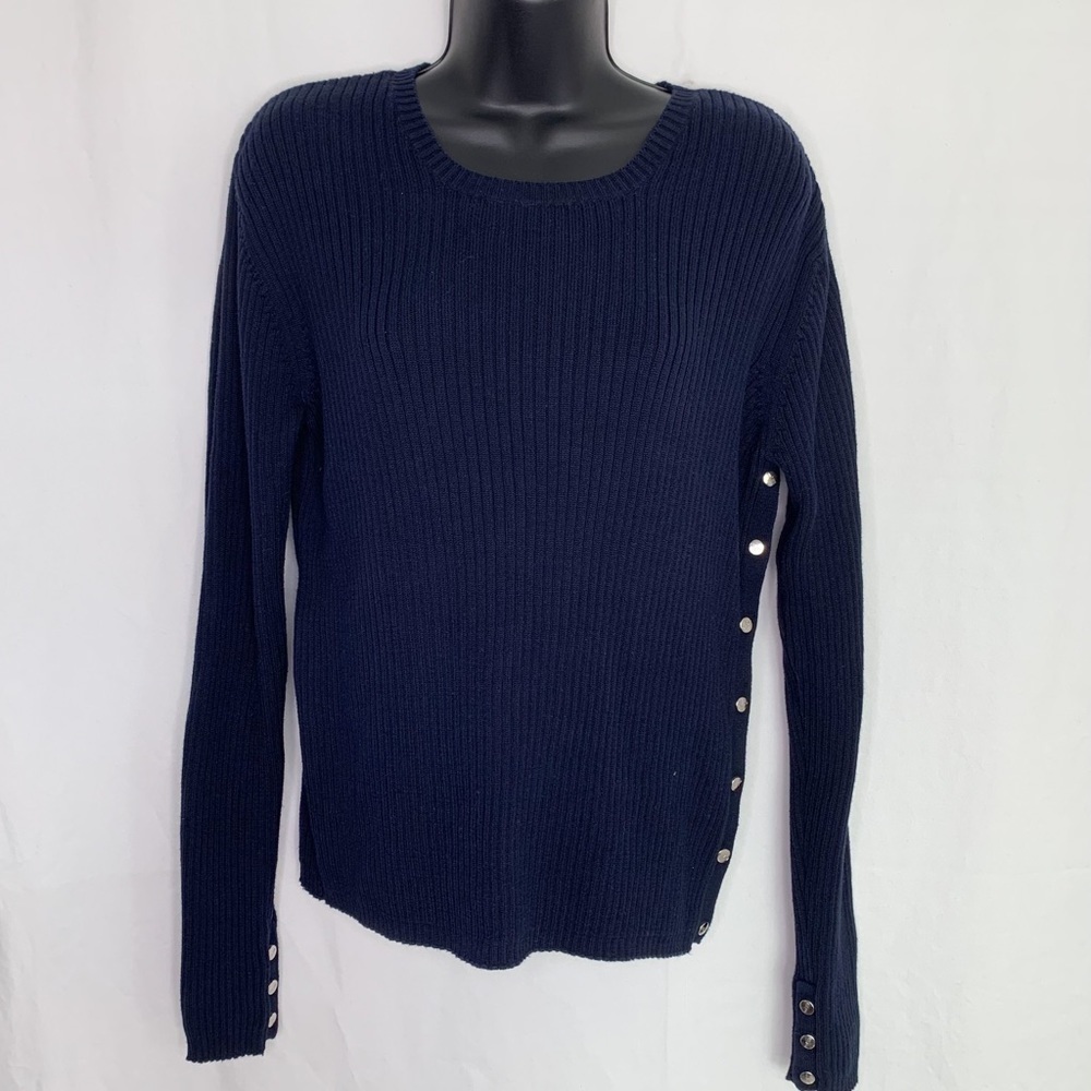 🦩 EVAN PICONE 100% Cotton Ribbed Button Detail Sweater (🦩2 for $25)